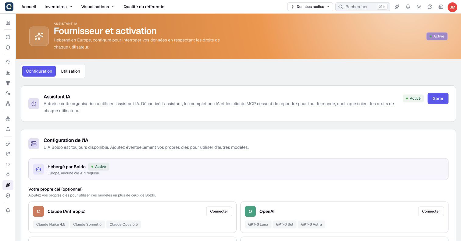 Enable the assistant and review the available providers.