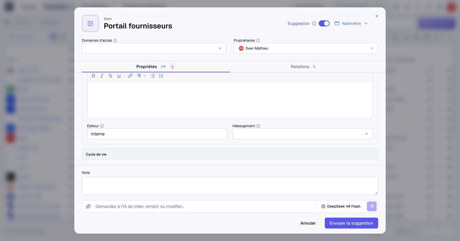 Enable Suggestion to suggest a new asset for review.